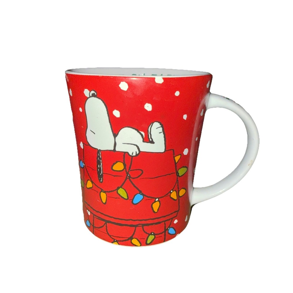 Gibson Peanuts Snoopy Doghouse 2011 Holiday Mug Peace On Earth Cup
